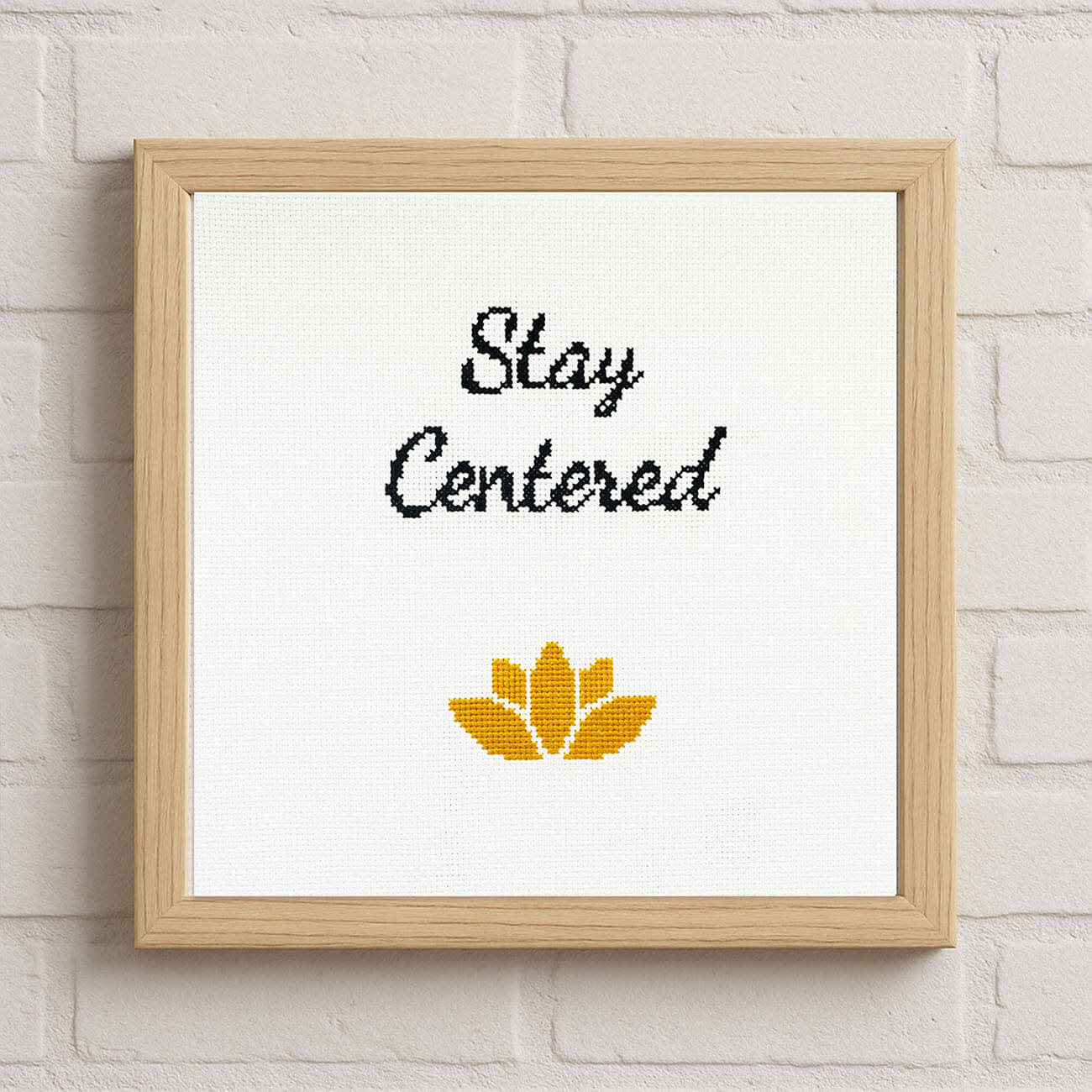 Stay Centered - Counted Cross Stitch Kit