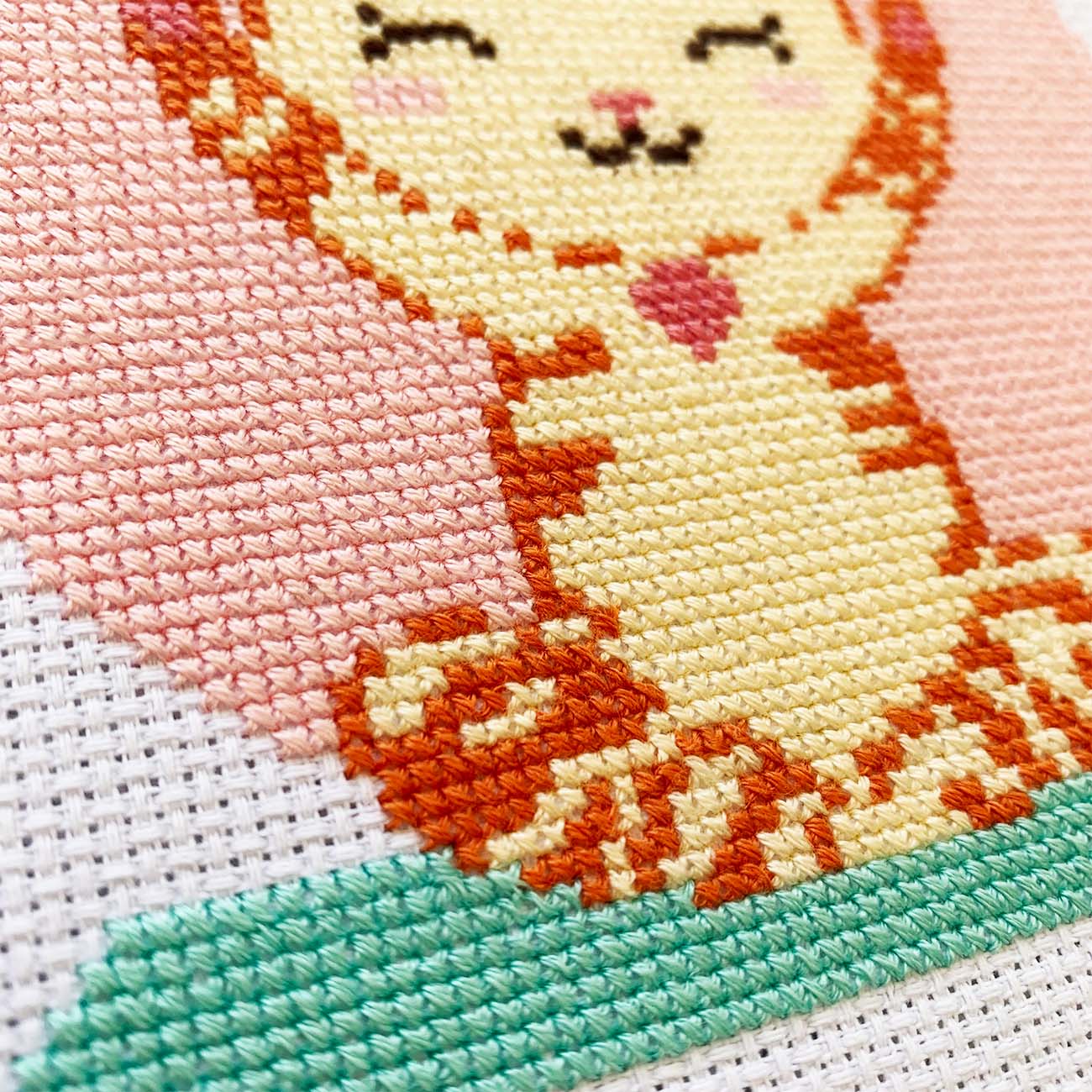 Sun Salutation Kitty - Counted Cross Stitch Kit