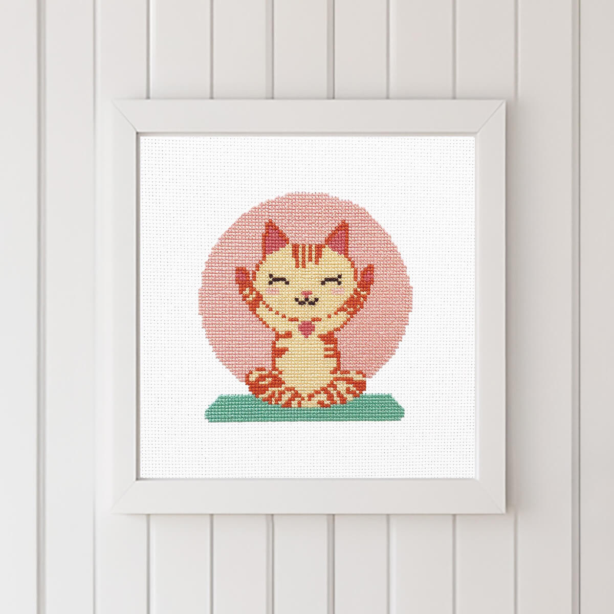 Sun Salutation Kitty - Counted Cross Stitch Kit