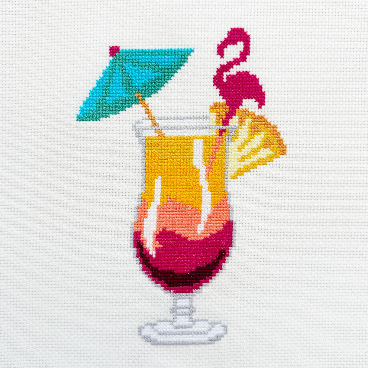 Sunset Cocktail Beginner Counted Cross Stitch Kit