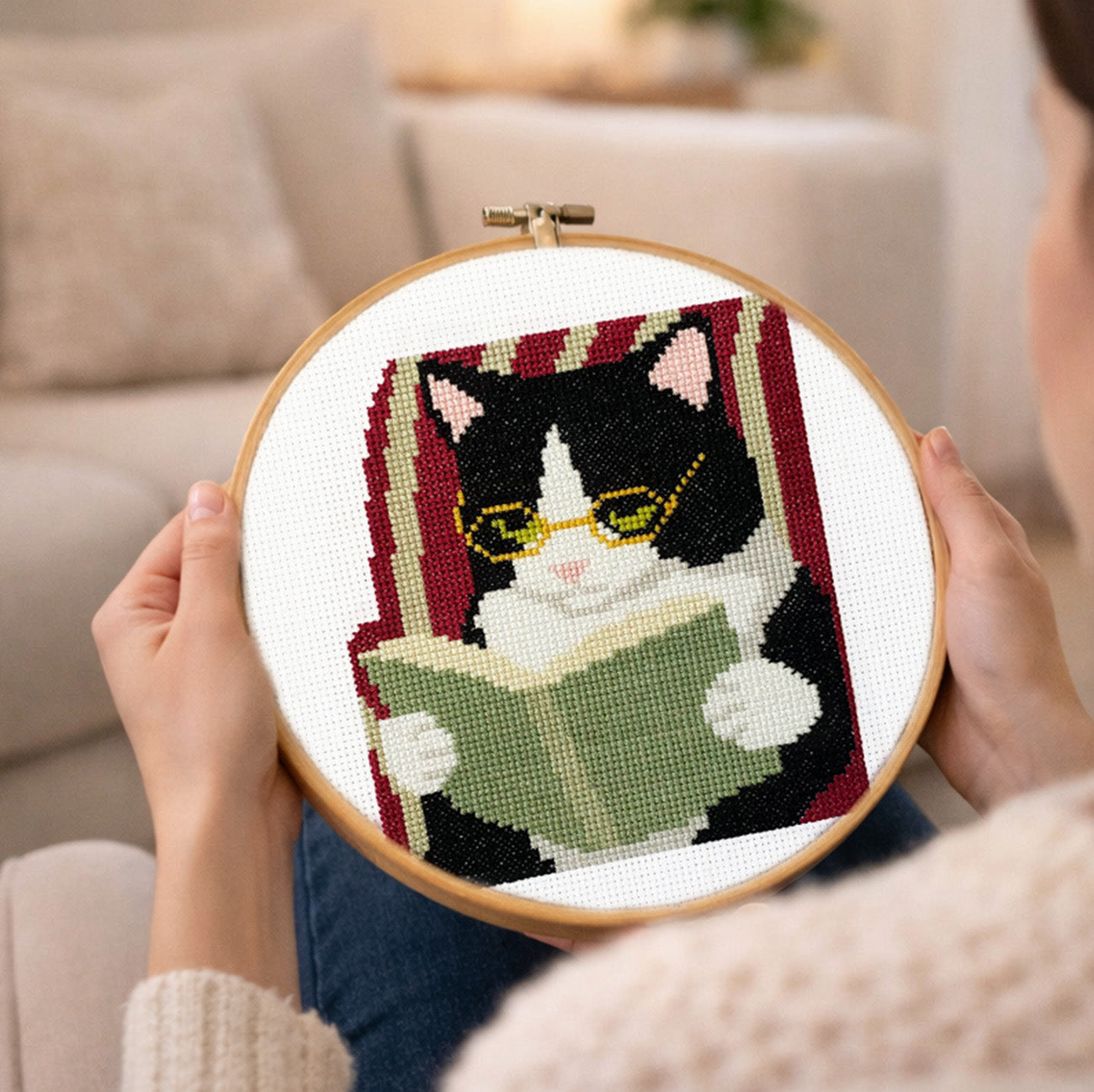 The Reading Tuxedo - Counted Cross Stitch Kit