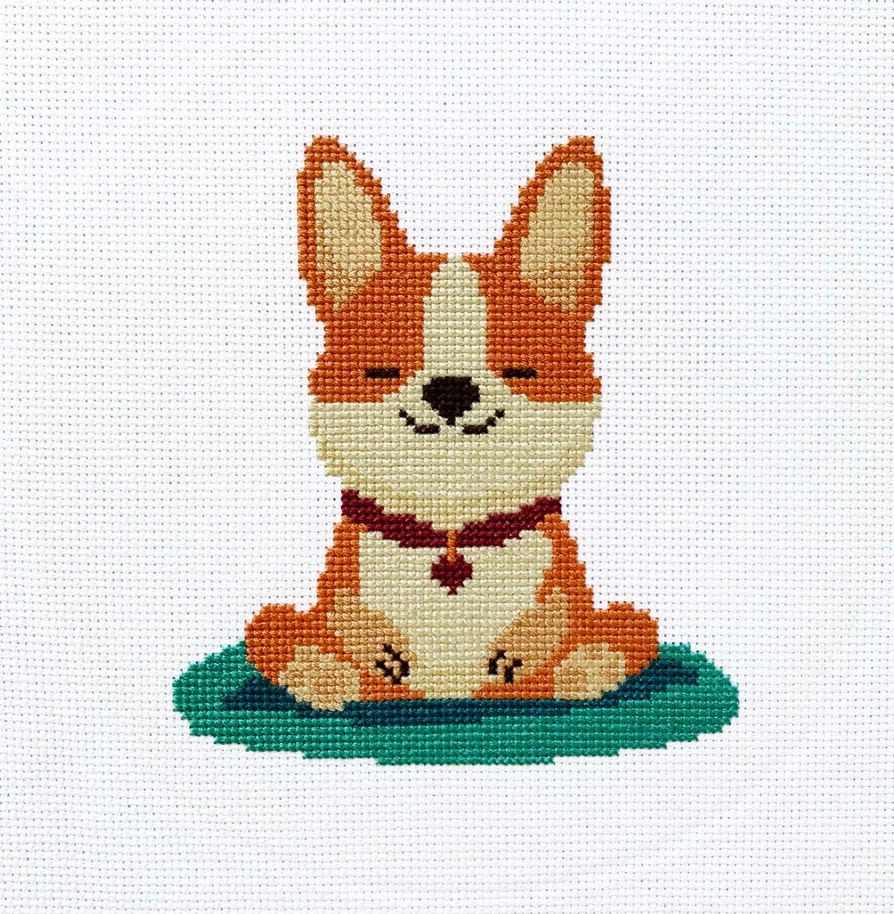 Zen Puppy - Relaxing Cross Stitch Kit for Dog Lovers